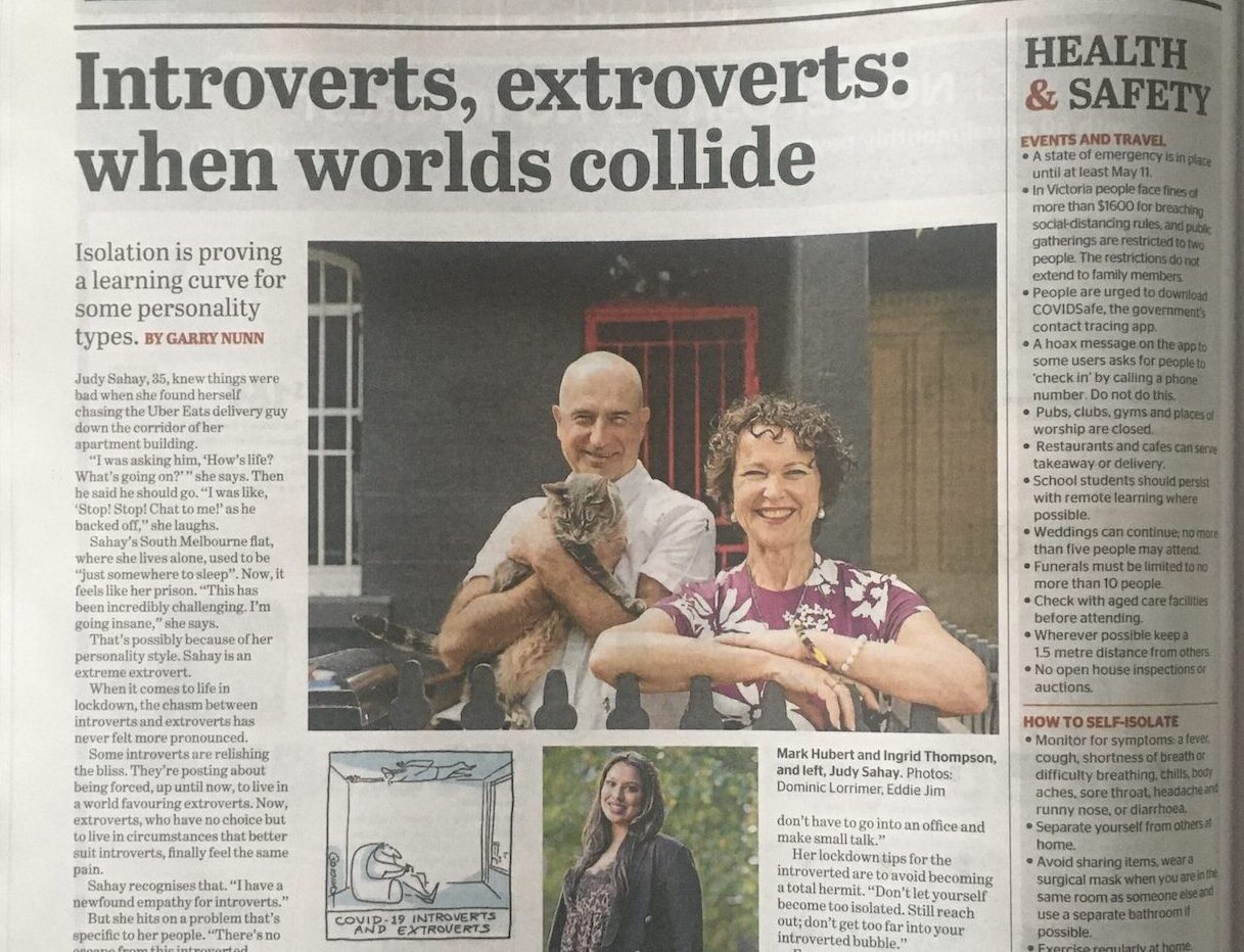 Screenshot of The Age article