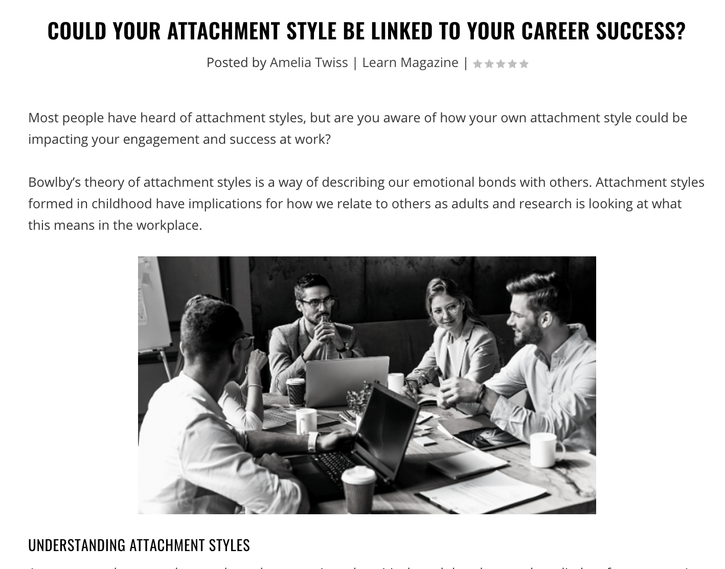 Screenshot of Business Business Business article